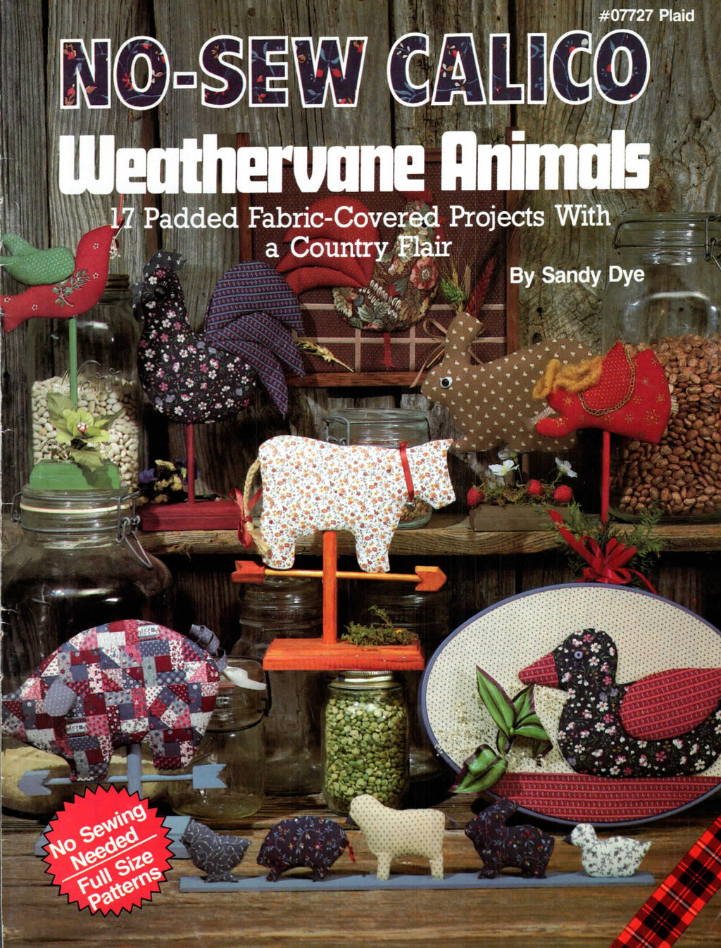 No-Sew Calico Weathervane Animals (undated, Plaid #07727)