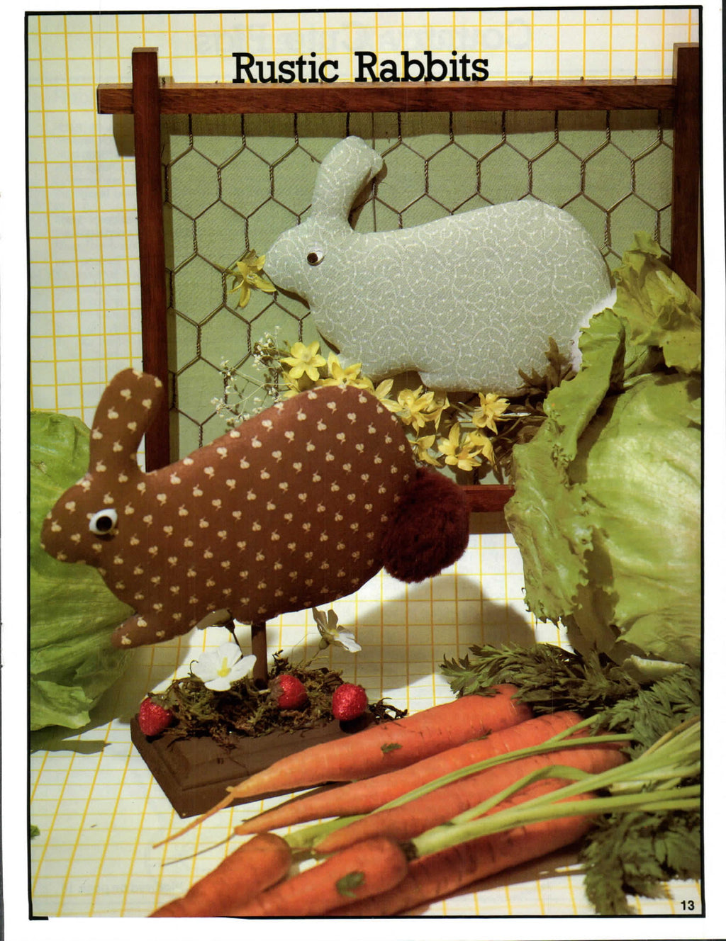 No-Sew Calico Weathervane Animals (undated, Plaid #07727)