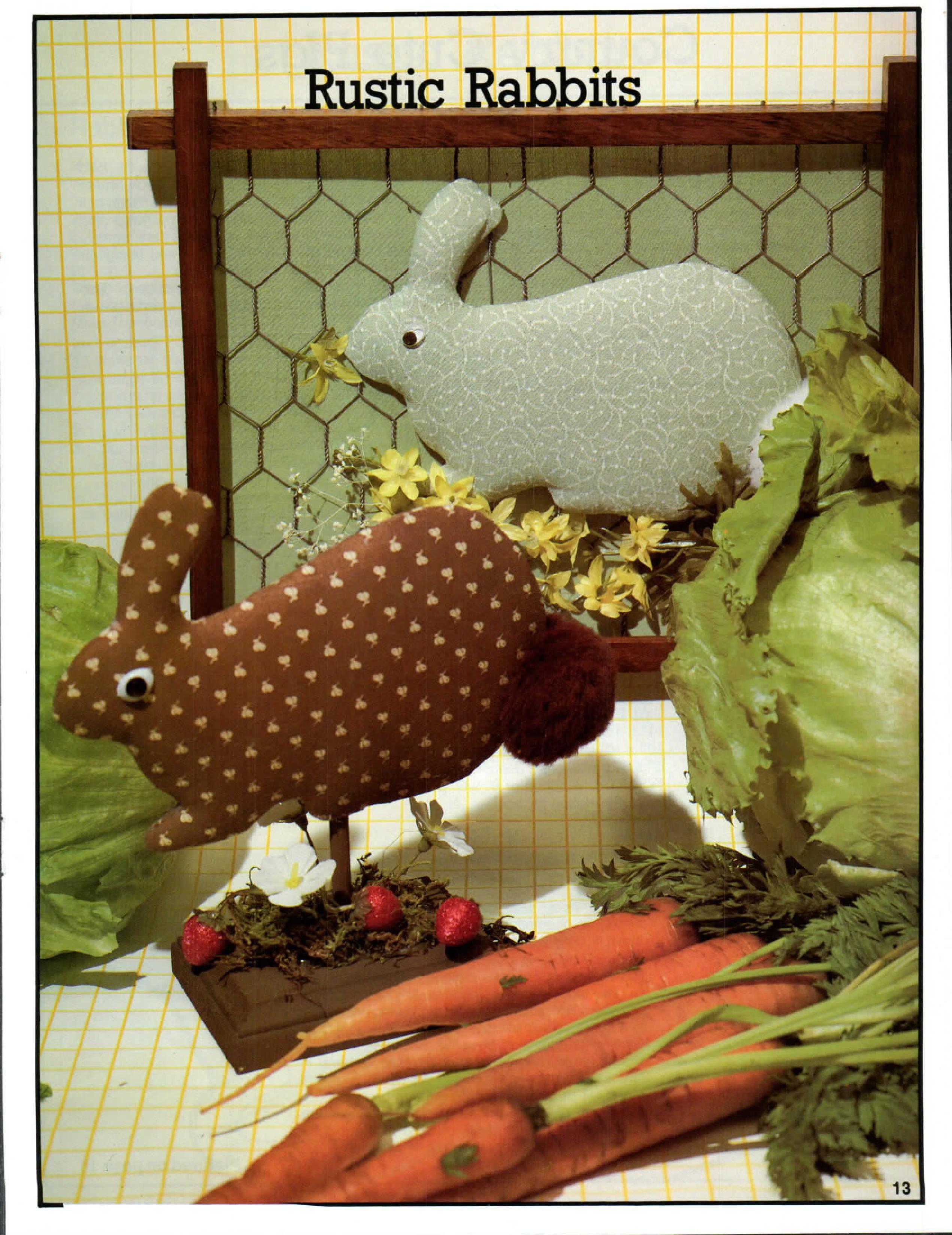 No-Sew Calico Weathervane Animals (undated, Plaid #07727)