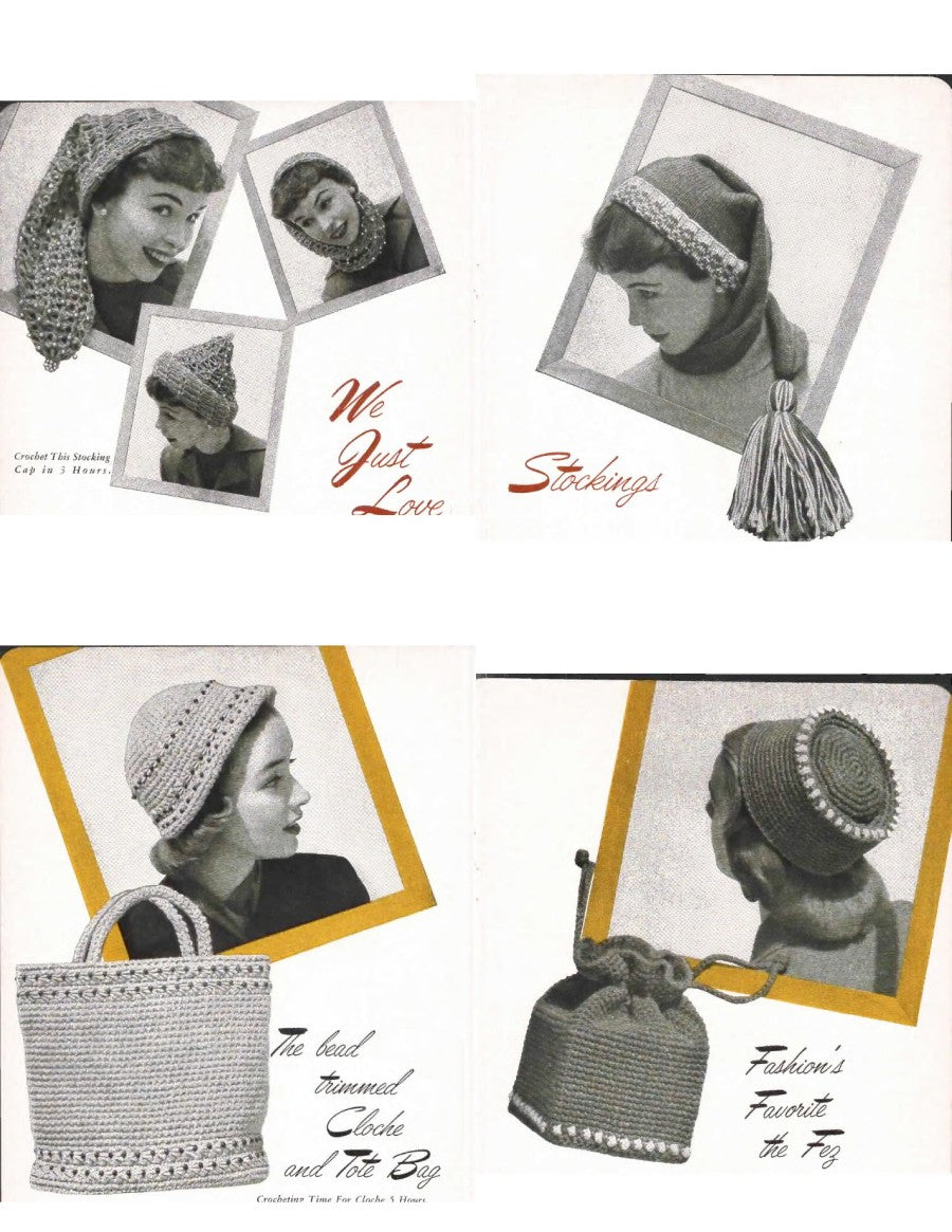 Hats, Bags and Bulky Sweaters — Star Hat & Bag Book No. 107, 1955