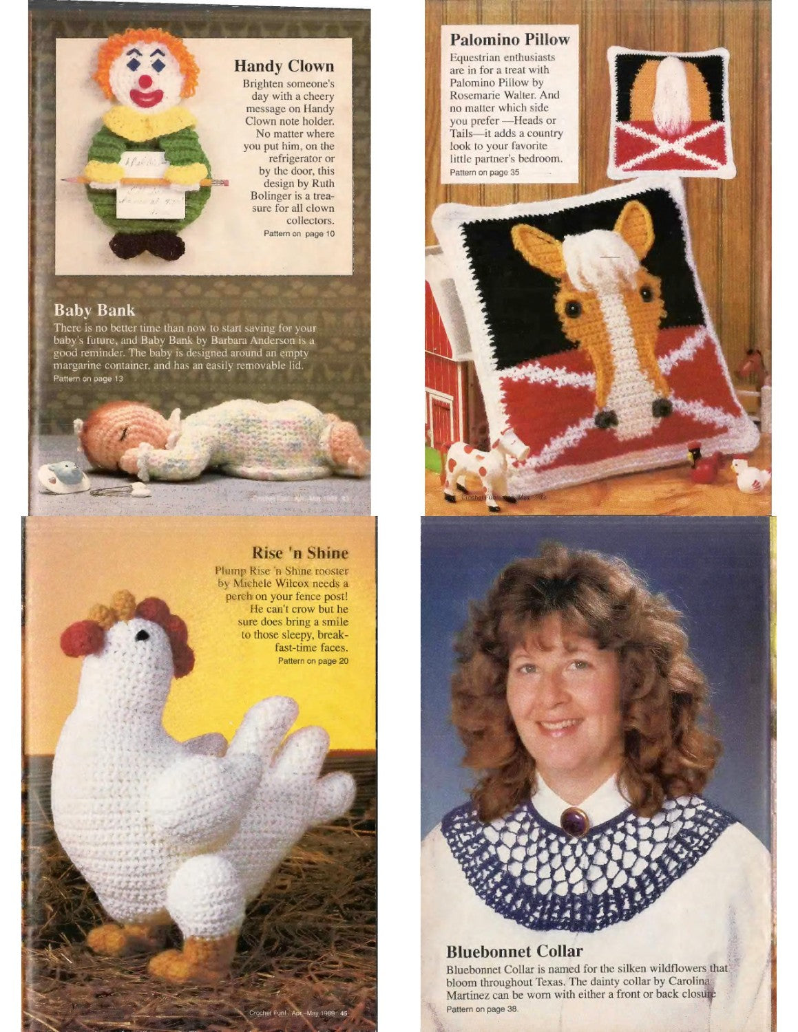 Crochet Fun! Number 10 – April/May 1989 “12 Country Designs to Crow About!”