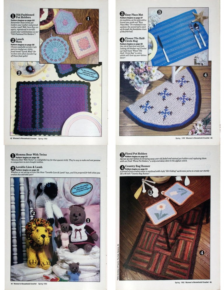Women’s Household Crochet, Vol. 11 No. 1 — Spring 1992