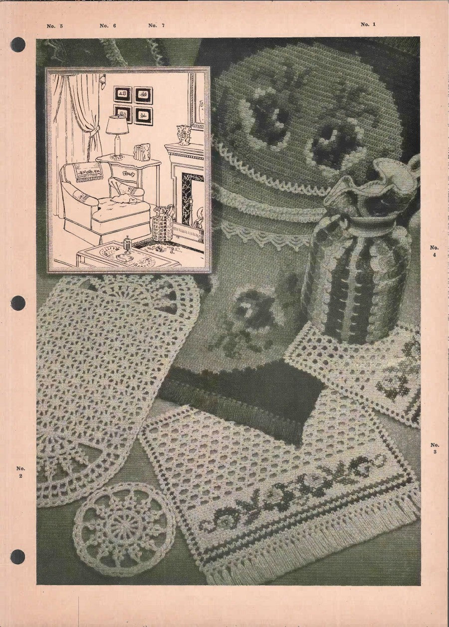 Portraits in Crochet — Lily Book 1100, c. 1943