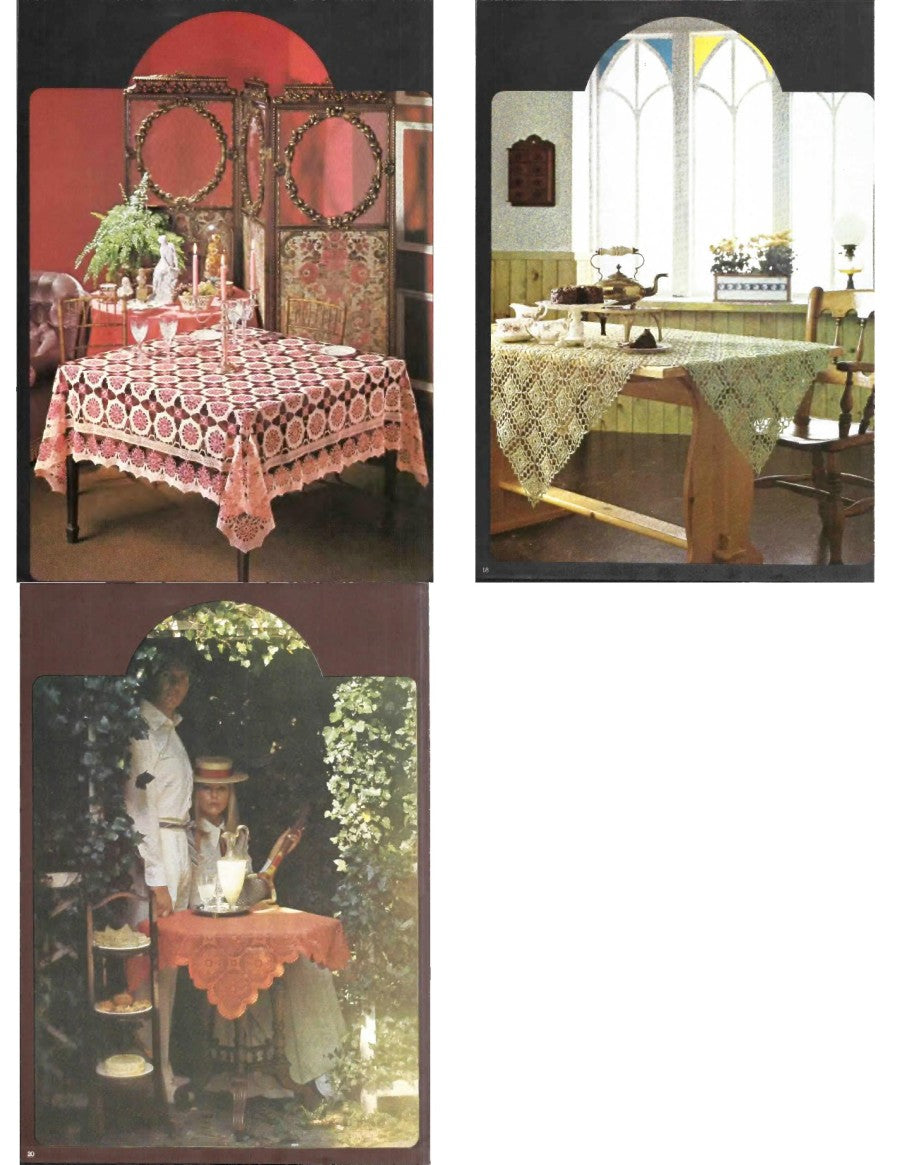 Crochet Tablecloths Book, Coats 1228 (1980)
