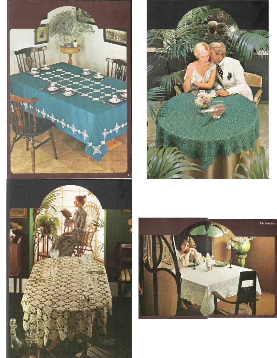 Crochet Tablecloths Book, Coats 1228 (1980)