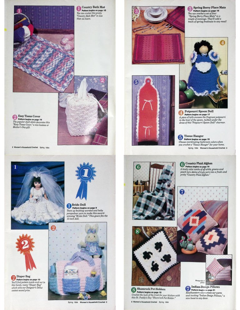 Women’s Household Crochet, Vol. 13 No. 1 — Spring 1994