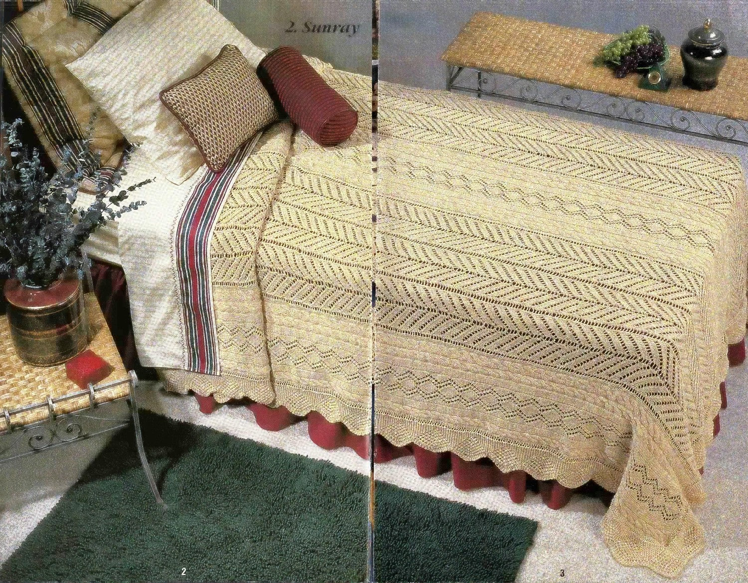 Bedspreads in Speed-Cro-Sheen to Crochet and Knit, J. & P. Coats Book 1424, 1998
