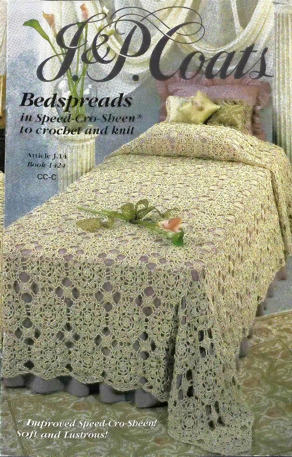 Bedspreads in Speed-Cro-Sheen to Crochet and Knit, J. & P. Coats Book 1424, 1998
