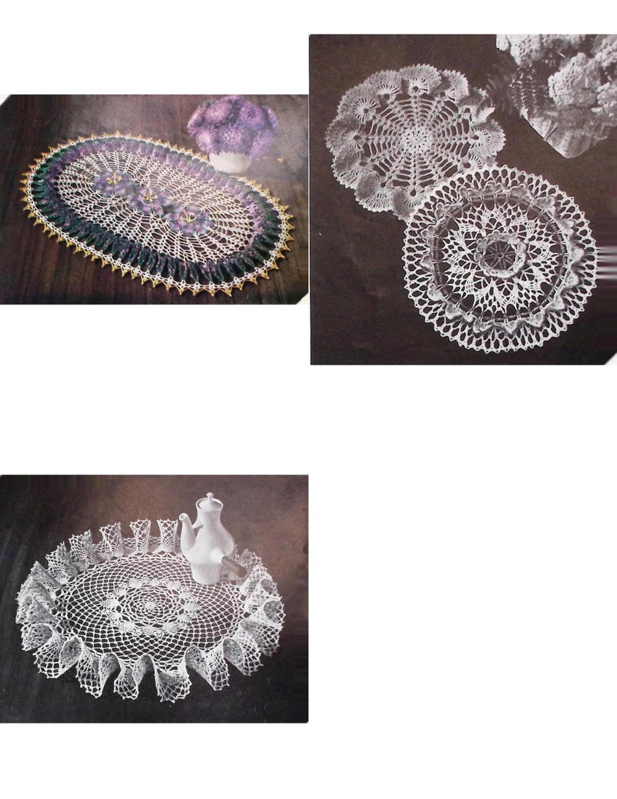 Ruffled Doilies — American Thread Star Doily Book No. 143, circa 1957