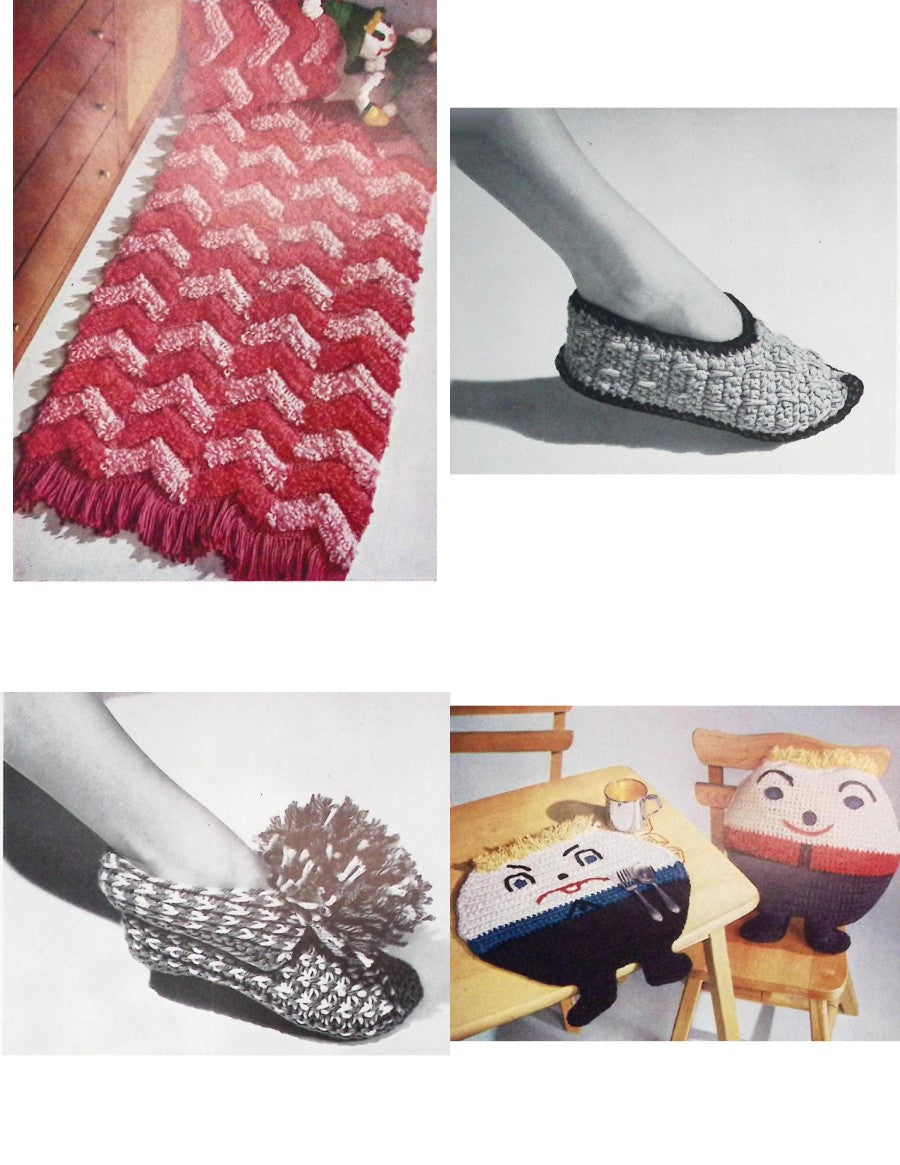 Designs Crocheted & Knitted with Aunt Lydia’s Heavy Rug Yarn — American Thread Star Book No. 152, circa 1960
