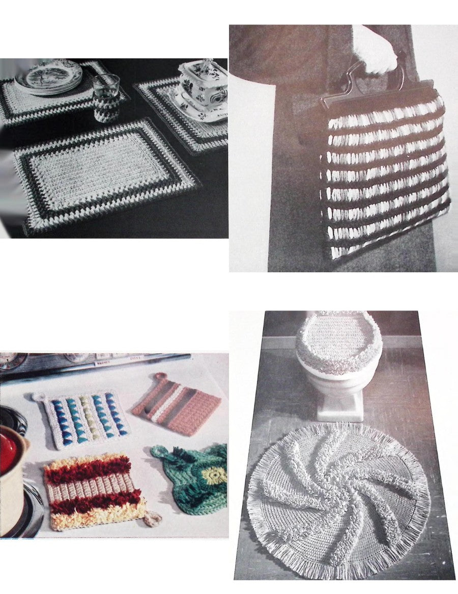 Designs Crocheted & Knitted with Aunt Lydia’s Heavy Rug Yarn — American Thread Star Book No. 152, circa 1960
