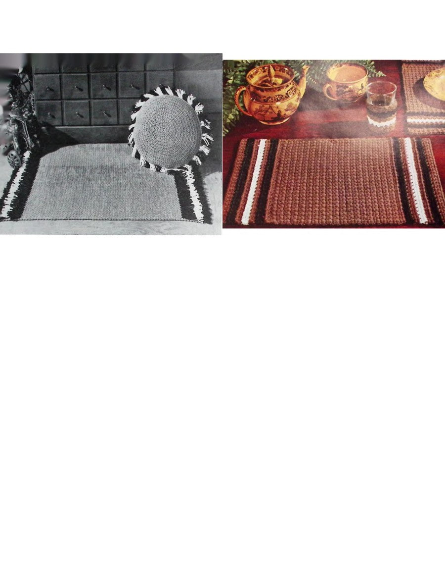 Designs Crocheted & Knitted with Aunt Lydia’s Heavy Rug Yarn — American Thread Star Book No. 152, circa 1960