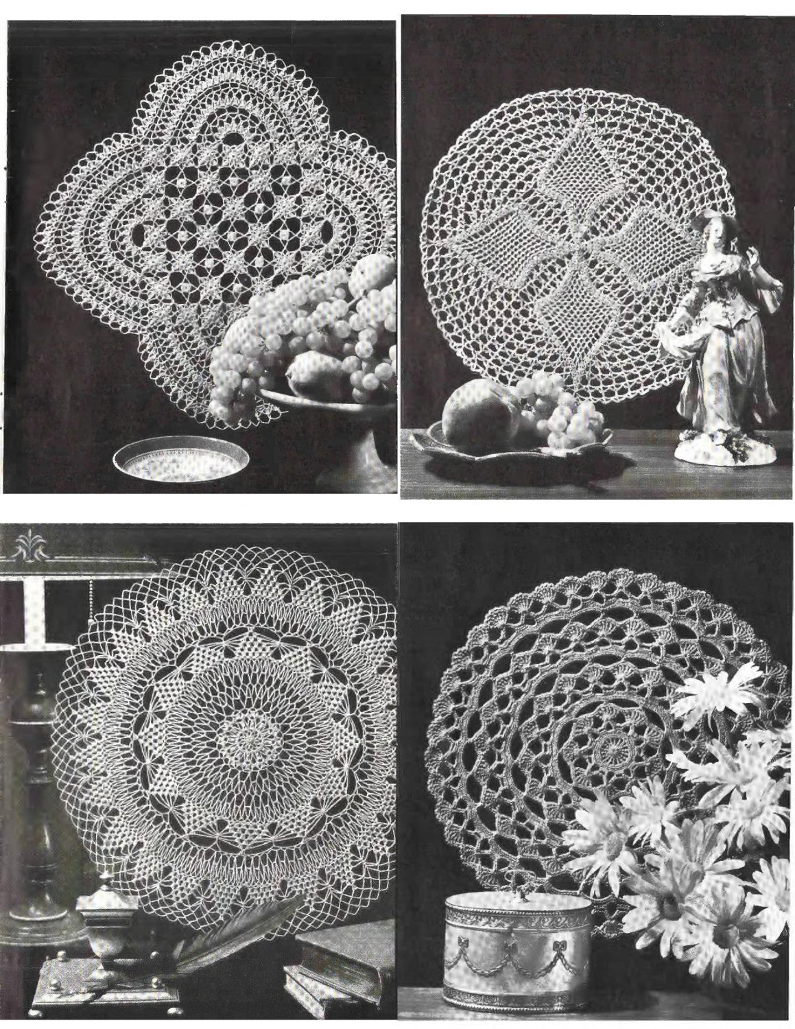 Coats & Clark’s Book No. 155 – Priscilla Doilies to Crochet, Knit and Tat (Copyright 1965)