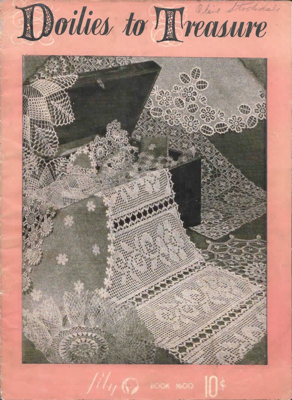 Doilies to Treasure — Lily Book 1600 (vintage, circa 1940s–1950s)
