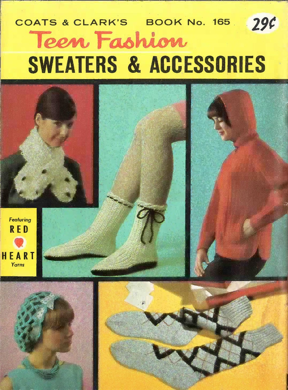 Coats & Clark’s Teen Fashion Sweaters & Accessories – Book 165 (1966)