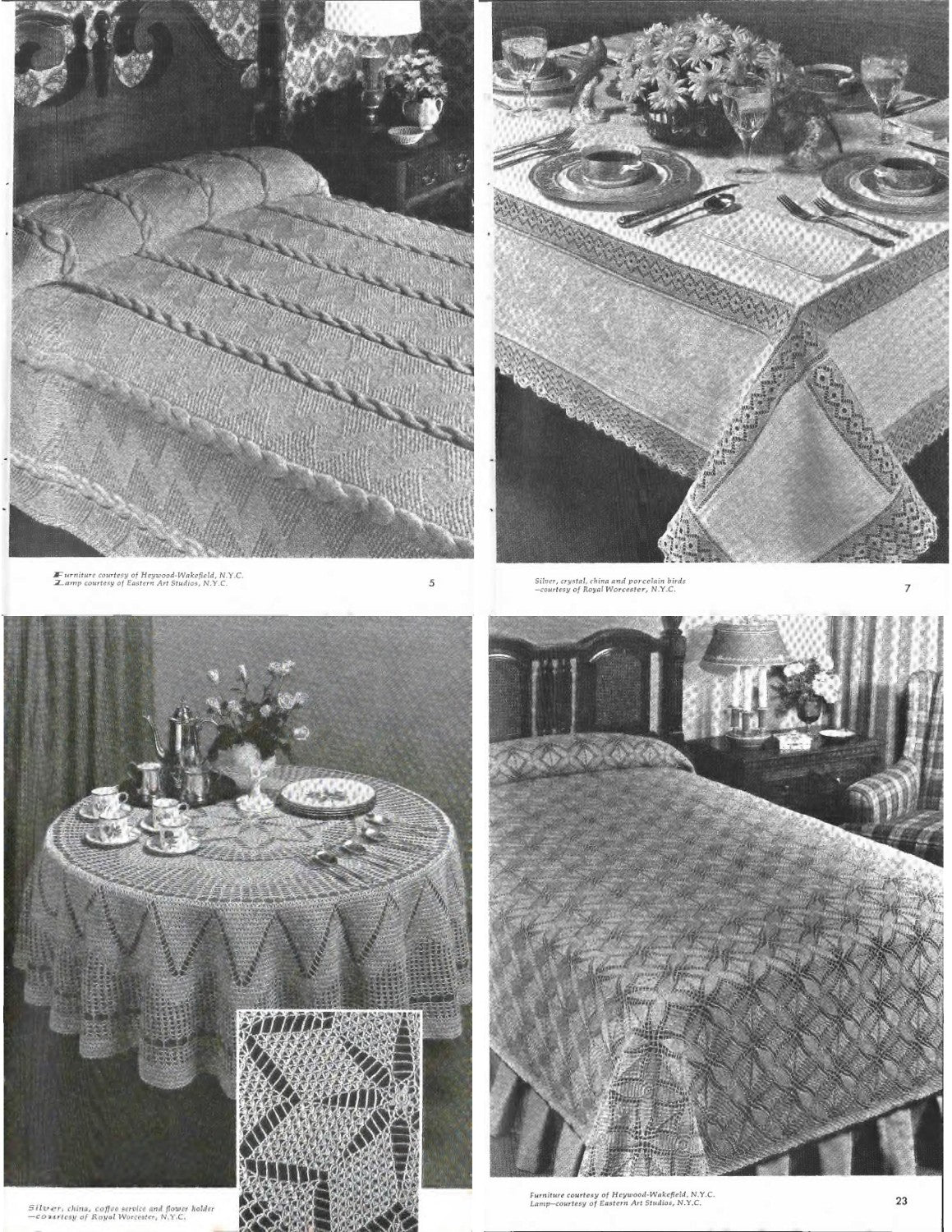 Coats & Clark’s Priscilla Tablecloths & Bedspreads to Knit and Crochet – Book 193 (1969)