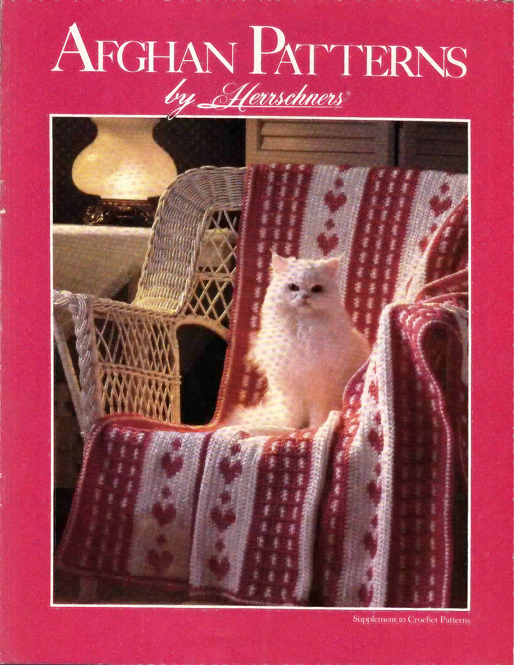 Afghan Patterns by Herrschners, Supplement to Crochet Patterns, circa 1989