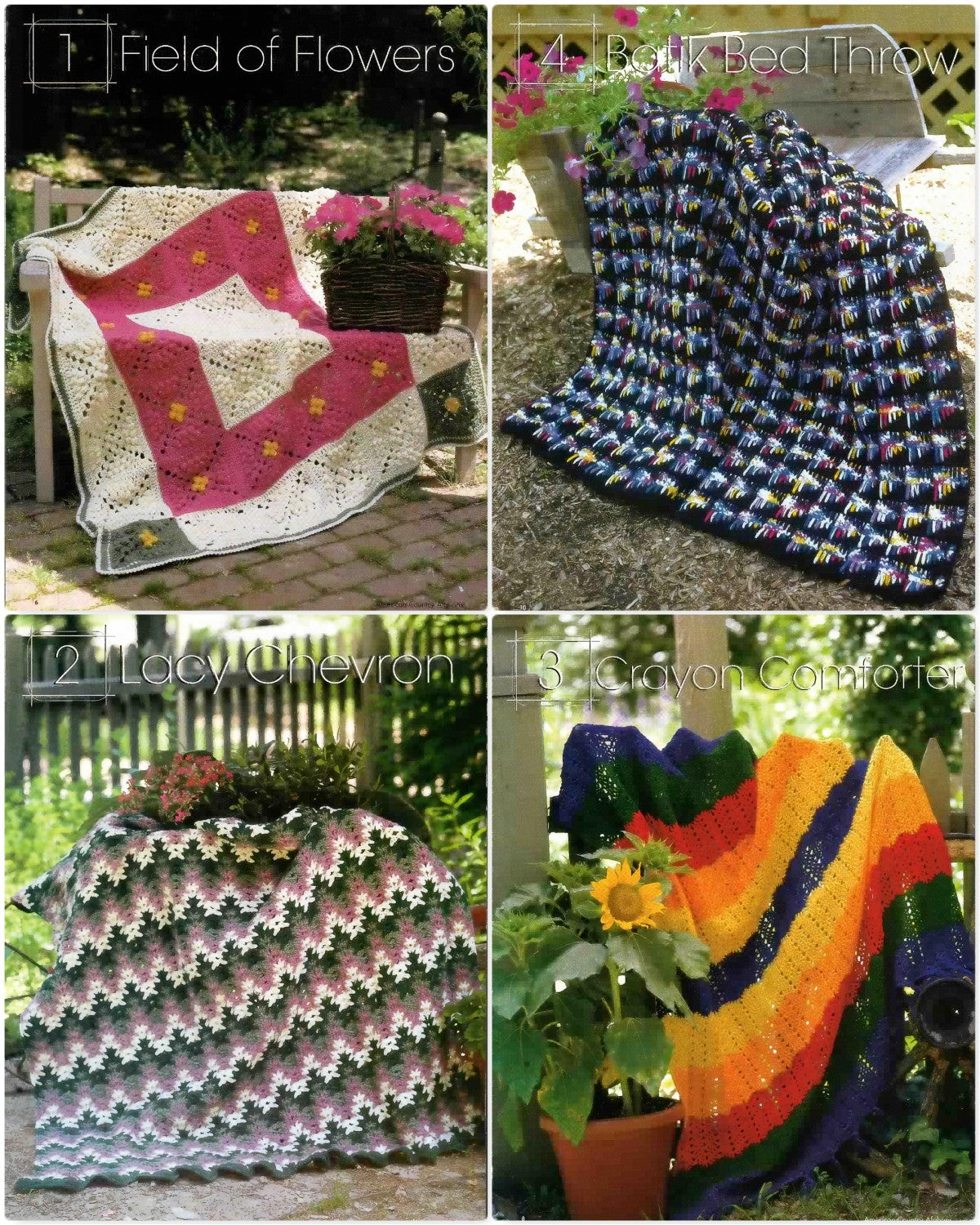 American Country Afghans (Crochet Fantasy Presents...), Winter 1999 (Number 135)
