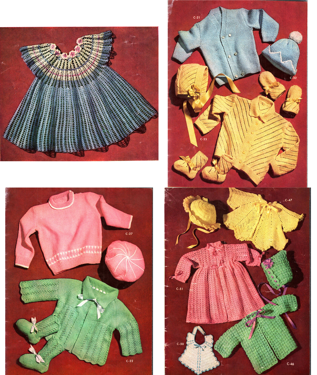 Coats & Clark Baby Book No. 500 – Knit & Crochet for Girl and Boy Babies (1950)