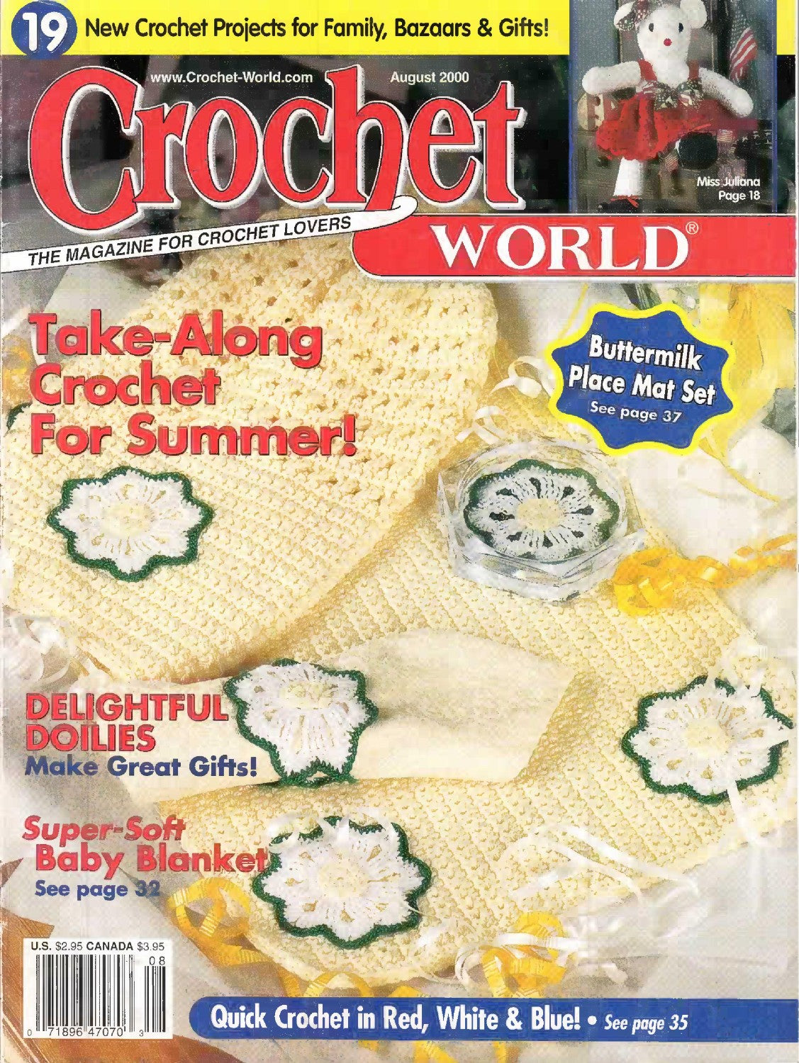 Crochet World August 2000 (Volume 23 Number 8)