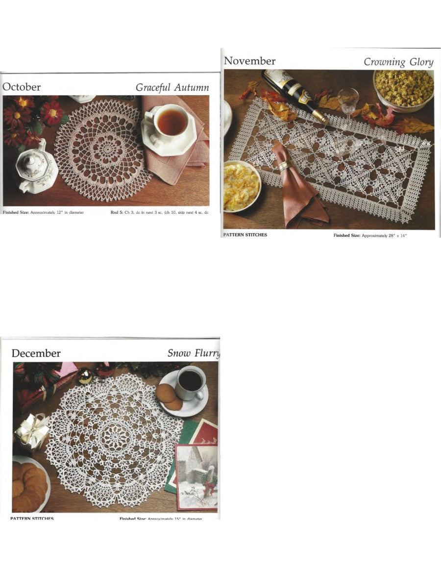 A Year of Doilies — Leisure Arts 2120, 1991