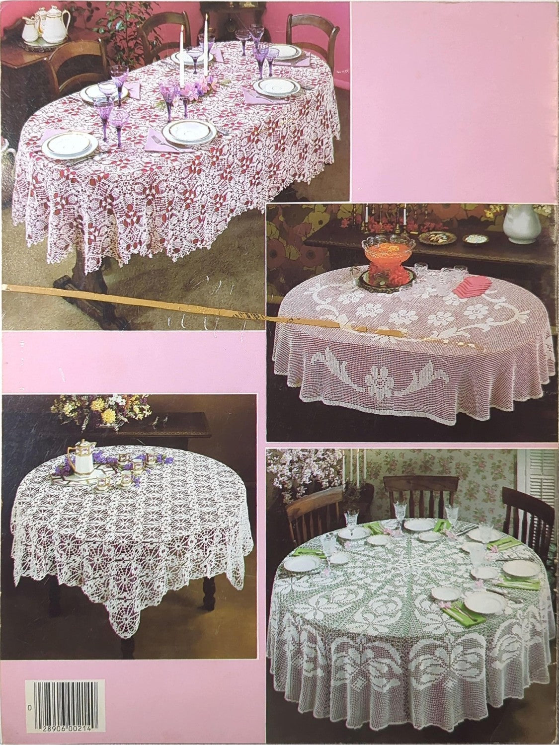 Crocheted Tablecloths for Round & Oval Tables, Leisure Arts Leaflet 214, 1982