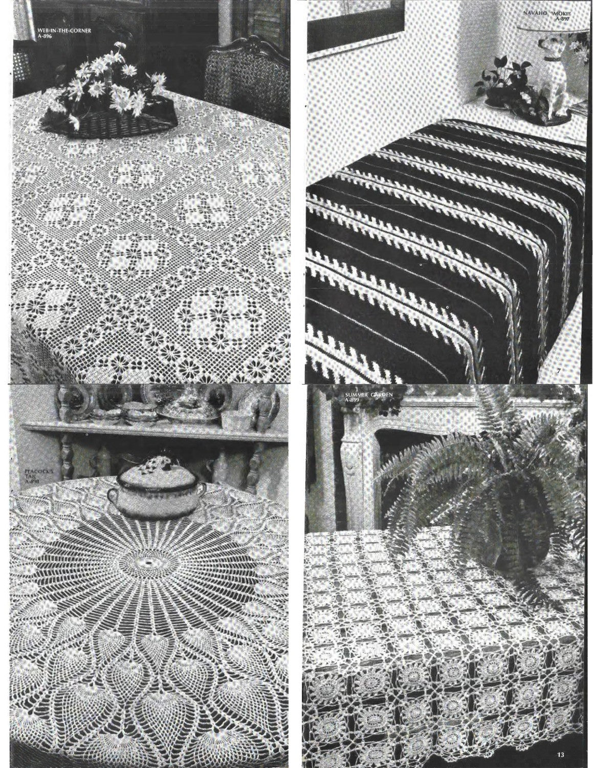 Coats & Clark’s Tablecloths & Bedspreads to Knit & Crochet – Book 217 (1972)