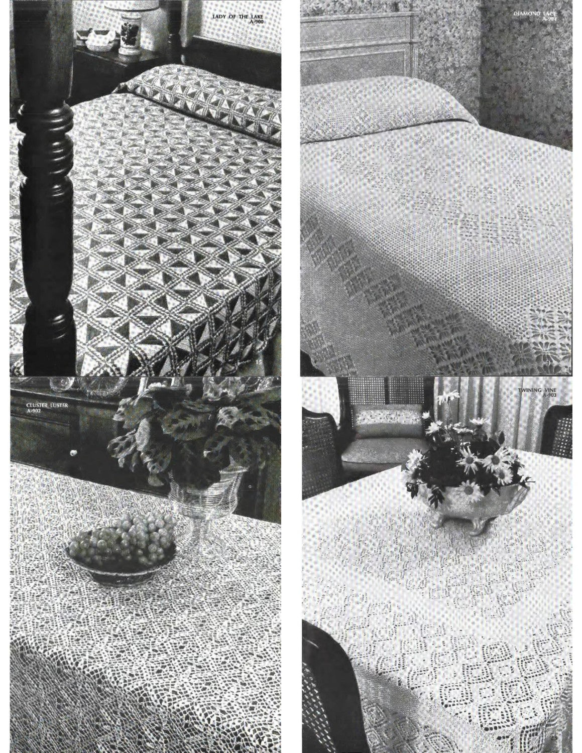 Coats & Clark’s Tablecloths & Bedspreads to Knit & Crochet – Book 217 (1972)