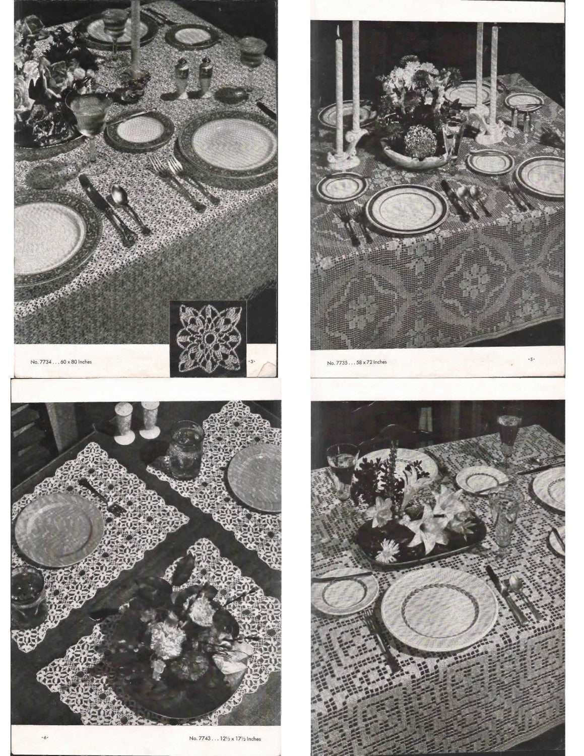 Tablecloths (Clark’s O.N.T. • J. & P. Coats Book No. 231), 1947