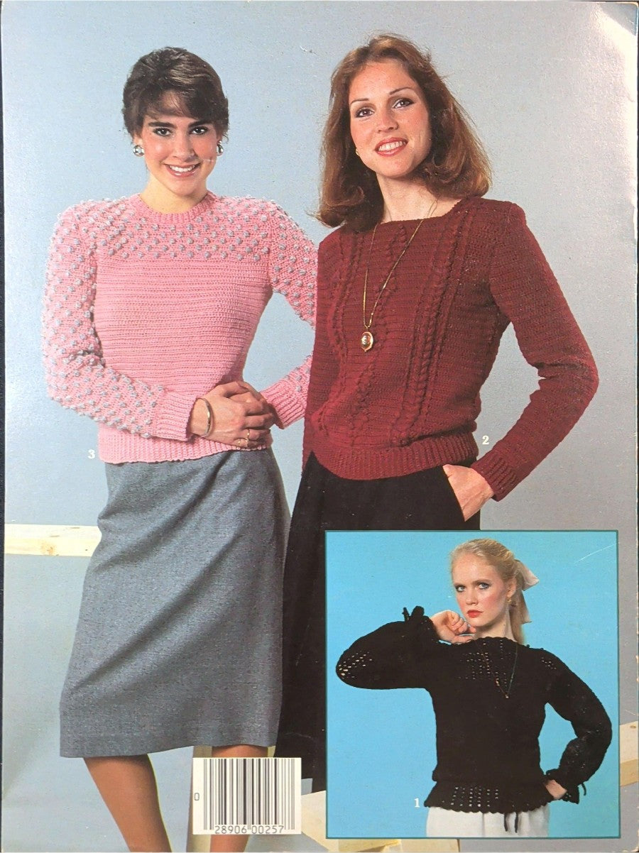 Crocheted Pullovers — Leisure Arts 257, 1983