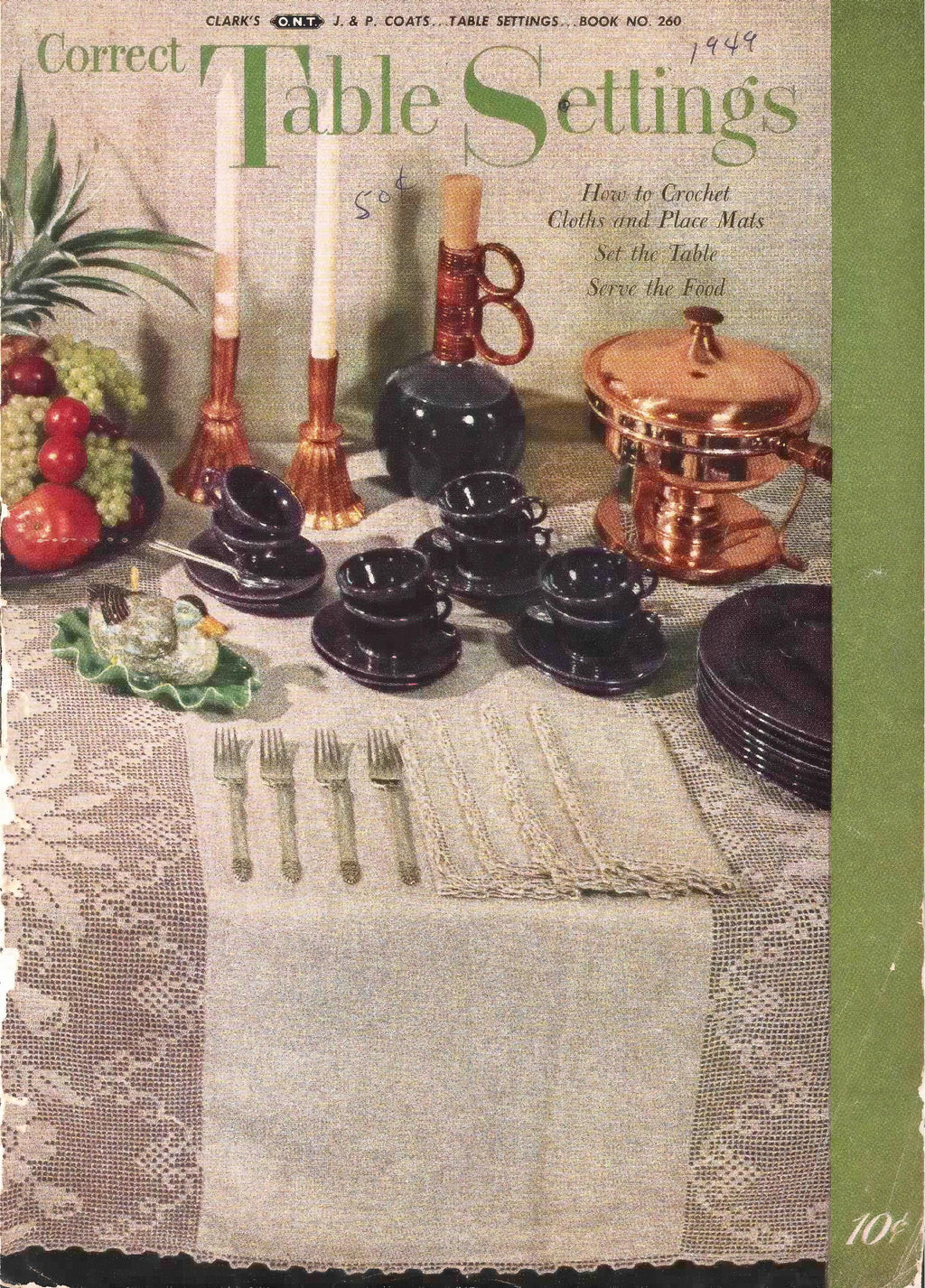 Correct Table Settings, Book No. 260, 1949