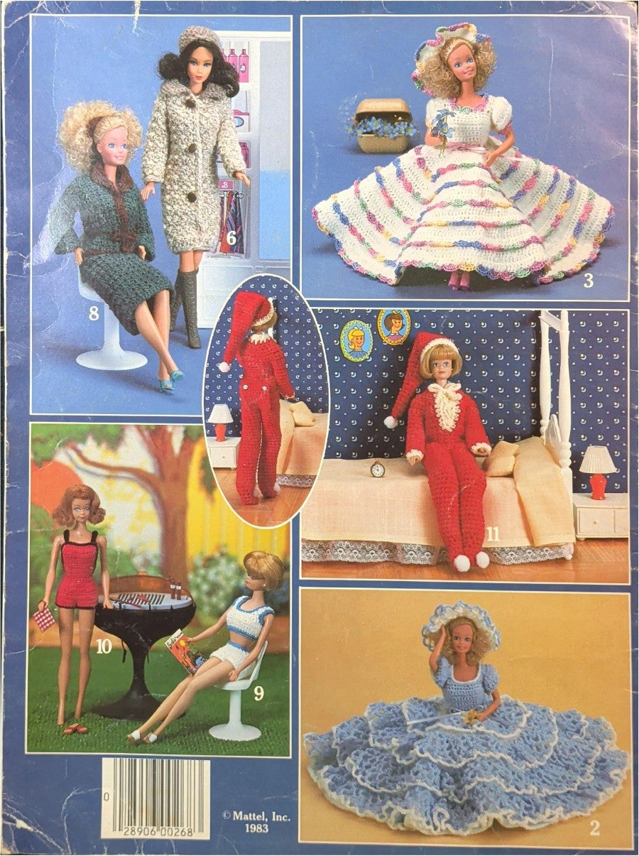 Crocheted Fashion Doll Clothes — Leisure Arts 268, 1983
