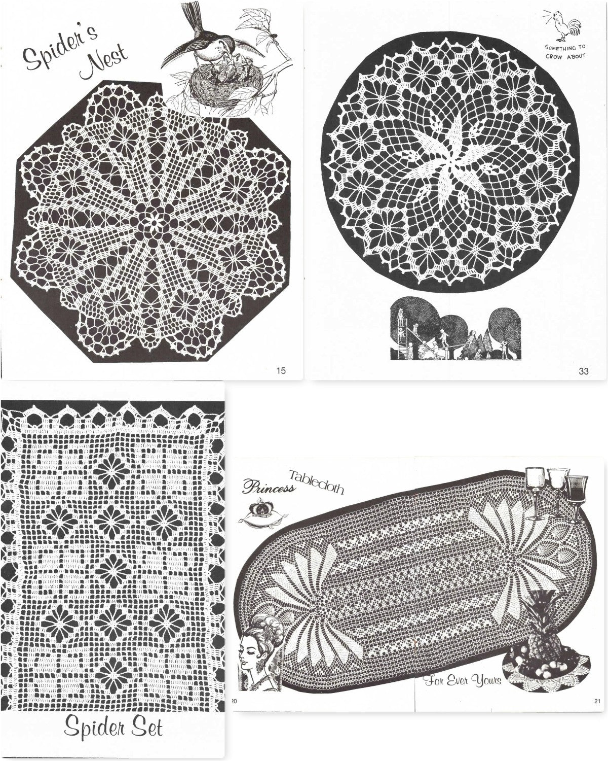 Crochet Tablecloth, Volume 39, Designs by Elizabeth Hiddleson, 1979