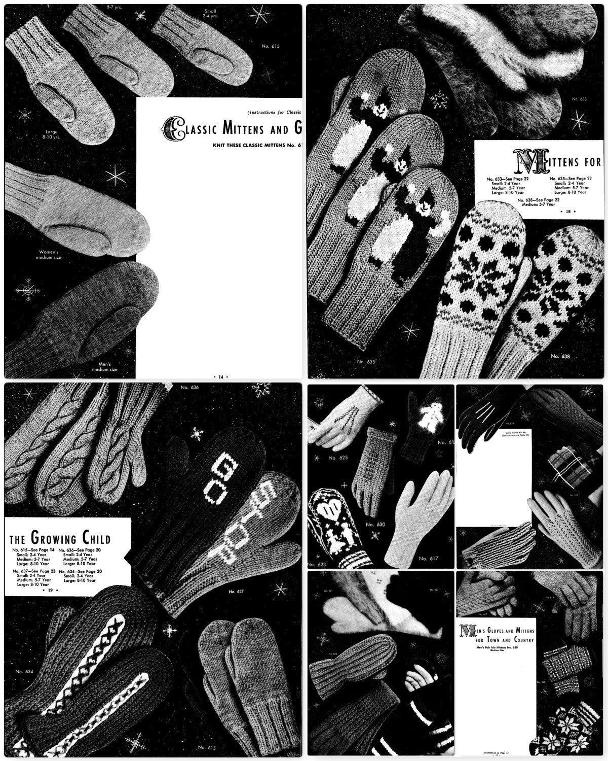Gloves and Mittens to Knit and Crochet for the Entire Family, Vol. 29, 1953