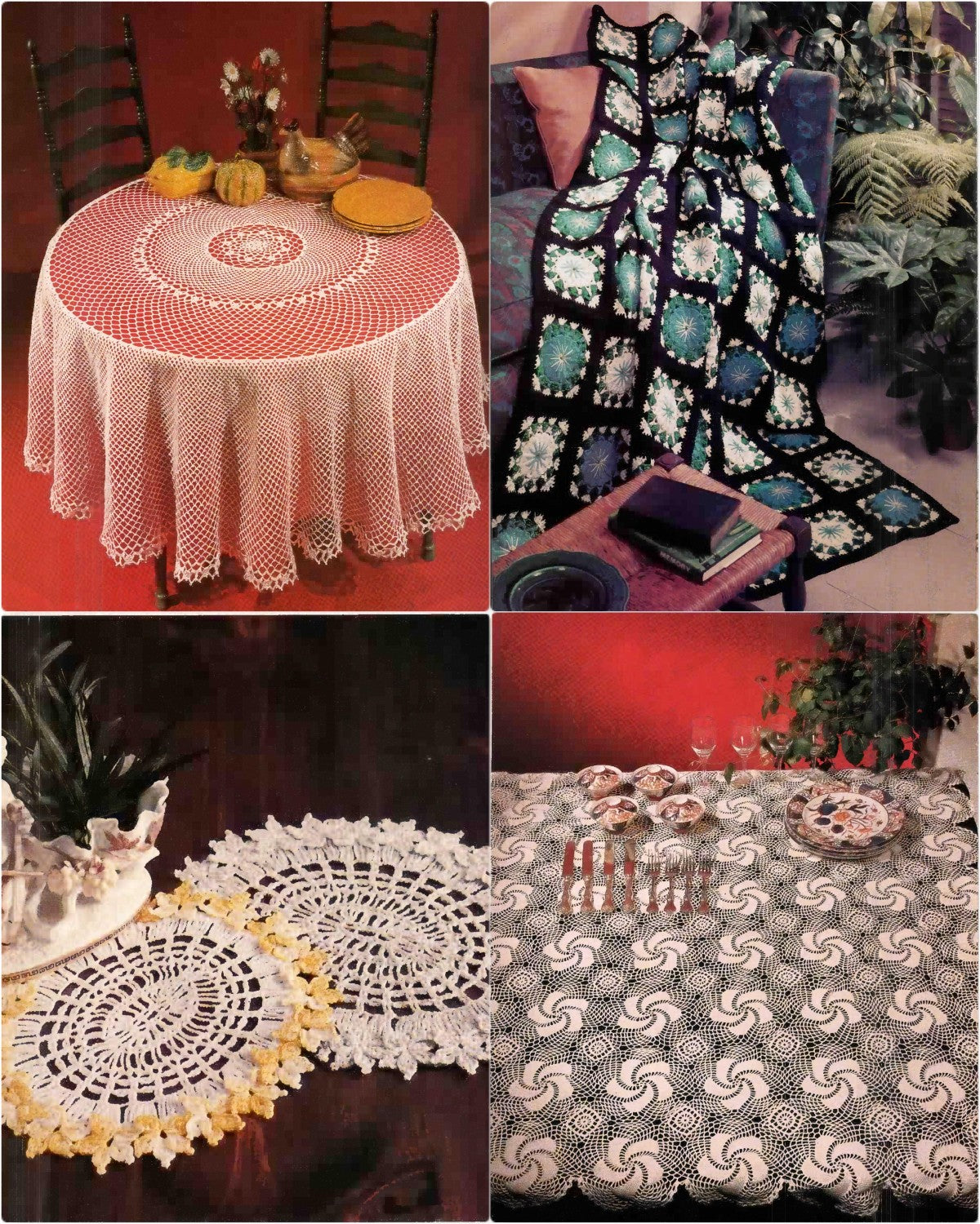 Afghans and Doilies (also Bedspreads, Tablecloths, Edgings), circa 1978