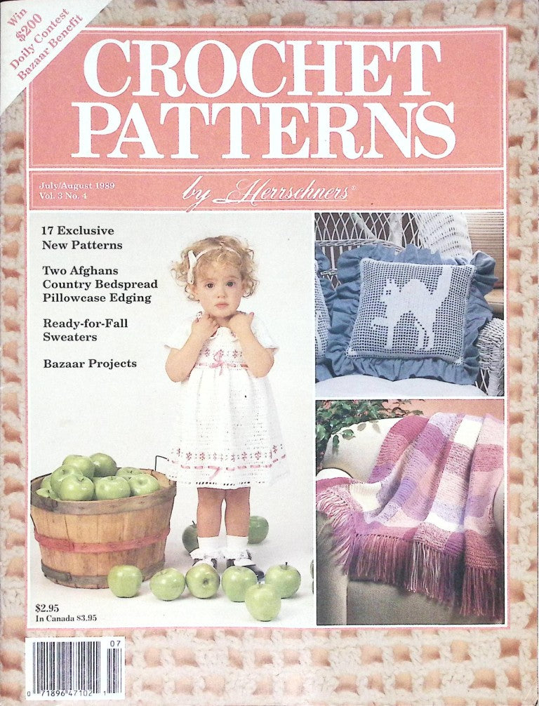 Crochet Patterns by Herrschners, Vol. 3 No. 4 — July/August 1989