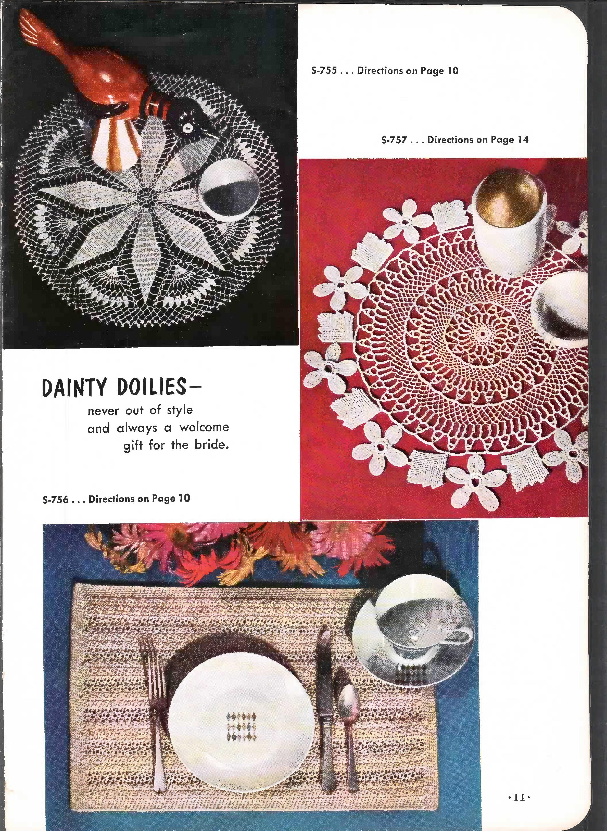 Place Mats and Doilies, Book No. 315, 1955