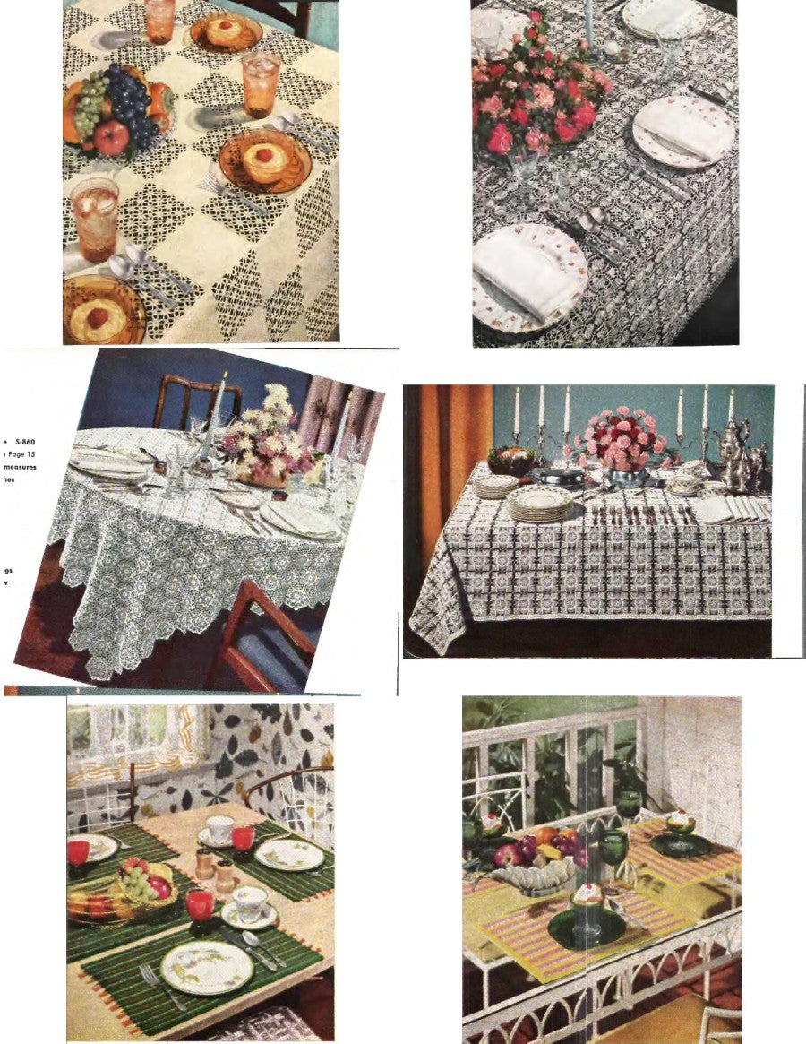 The New Look in Table Settings, Coats & Clark’s O.N.T. Book 321 (1956)