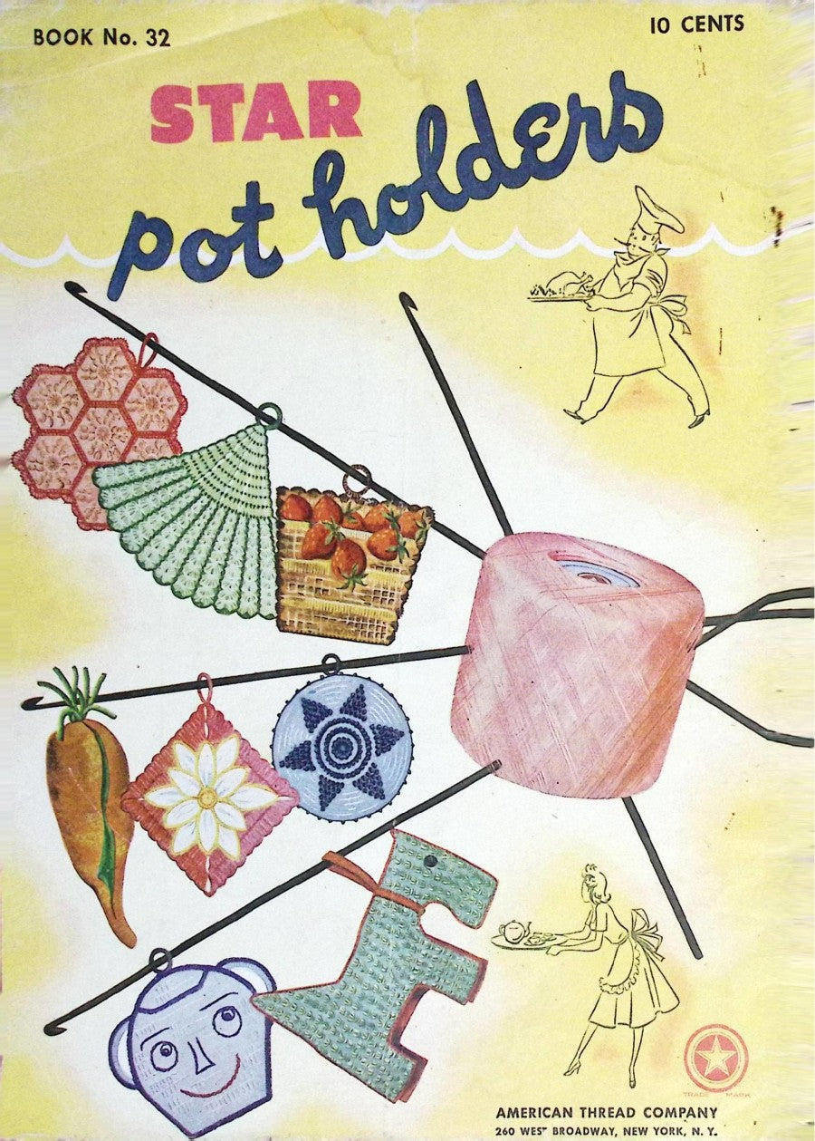Star Pot Holders — American Thread Book No. 32, 1944