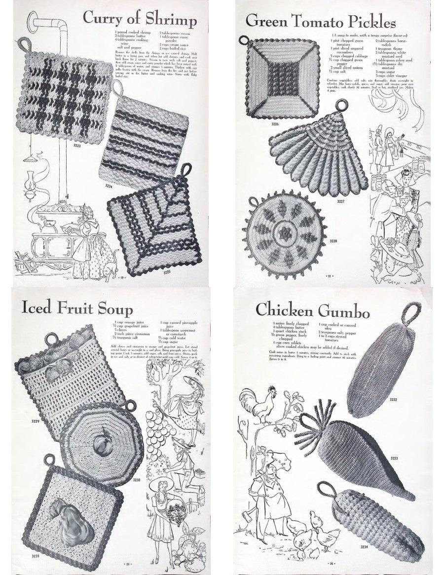 Star Pot Holders — American Thread Book No. 32, 1944