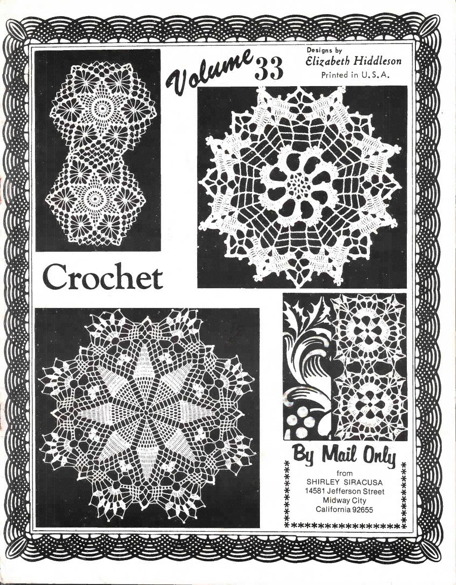 Crochet Designs by Elizabeth Hiddleson, Volume 33, 1976