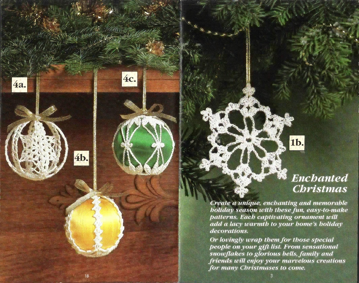 Enchanted Christmas – 16 Ornaments to Crochet, South Maid Book 357, 1991