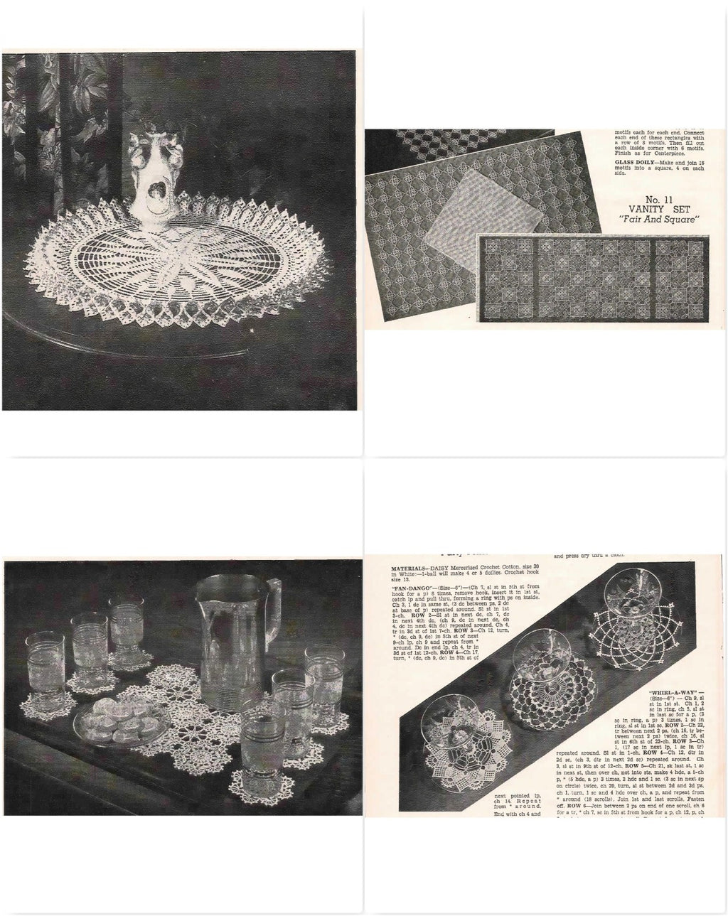 Doilies to Treasure — Lily Book 1600 (vintage, circa 1940s–1950s)