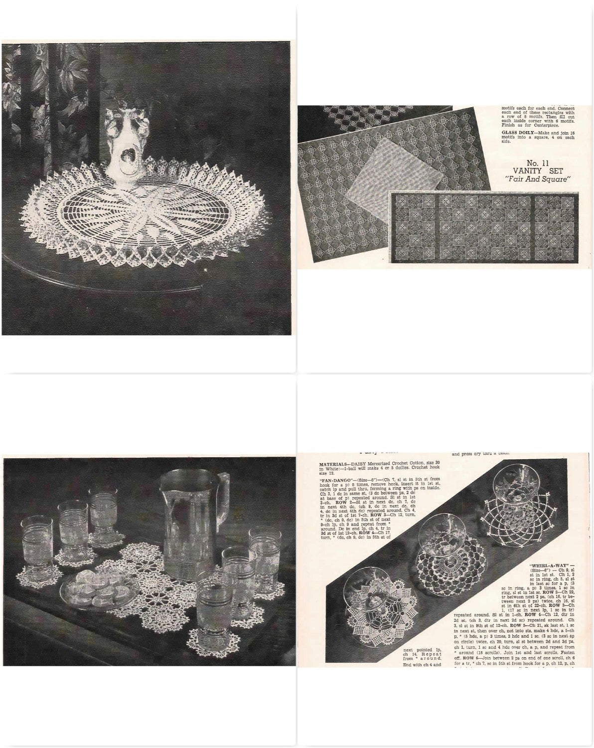 Doilies to Treasure — Lily Book 1600 (vintage, circa 1940s–1950s)