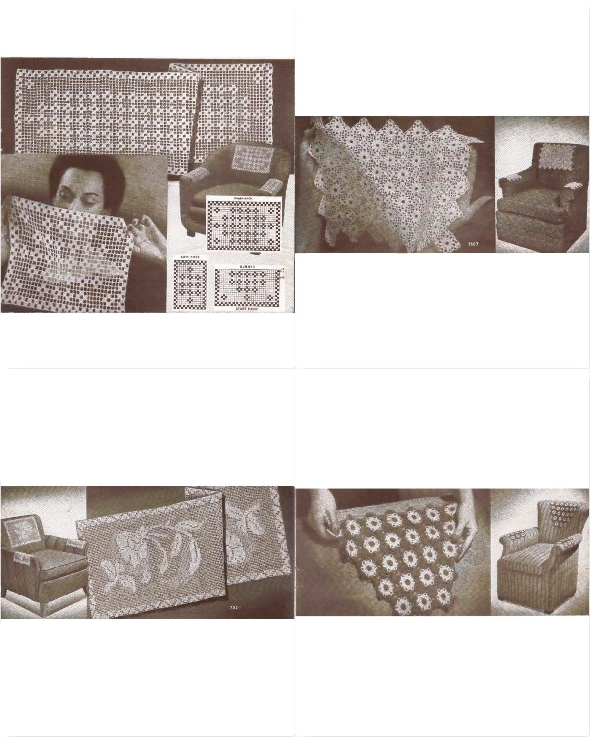 Chair Sets – New Ideas in Chair Sets and Runners, Book No. 181, circa 1942