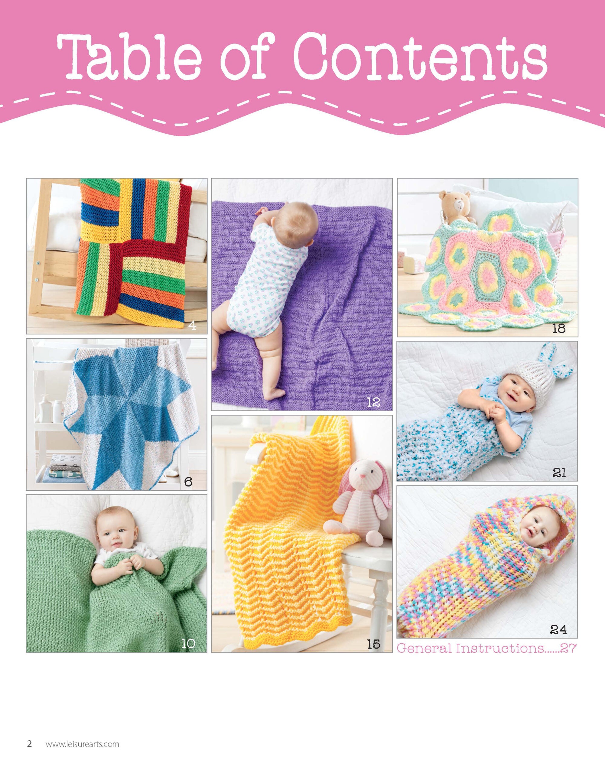 Loom Knit Baby Wraps, Leisure Arts, 2016 (by Kathy Norris)