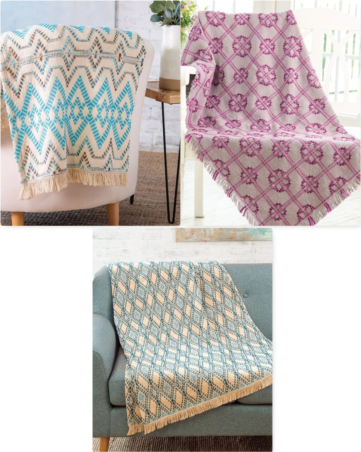 Inspiring Afghans for Swedish Weaving (Annie’s Needlework, 2018/2019