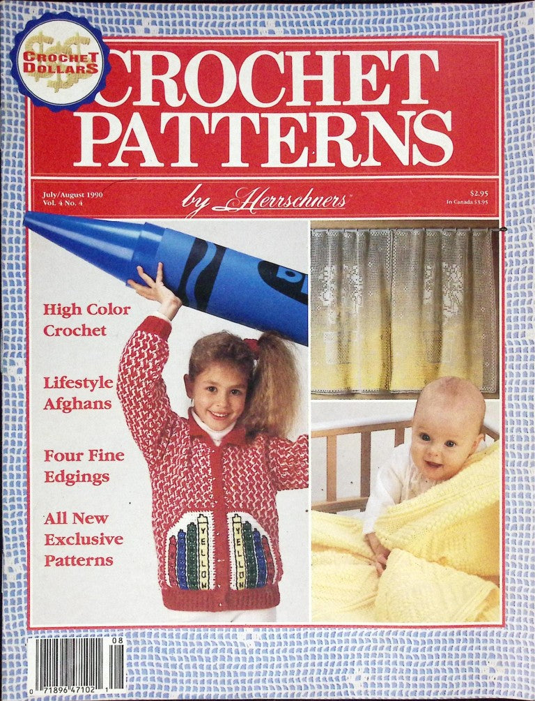 Crochet Patterns by Herrschners, Vol. 4 No. 4 — July/August 1990