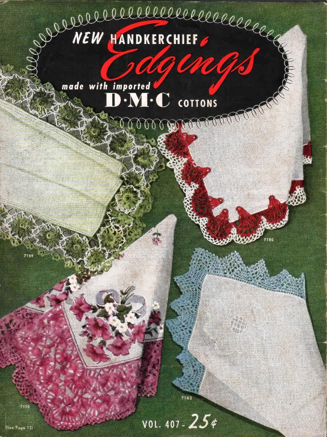 D.M.C. New Handkerchief Edgings, Vol. 407, 1954