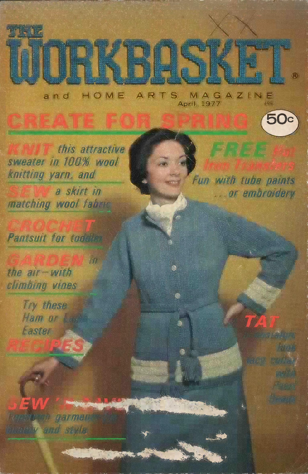 The Workbasket and Home Arts Magazine, April 1977 (Volume 42, Number 7)